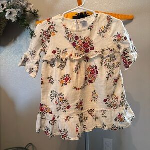 Old Navy Floral Ruffle Sleeve Dress 12-18 months